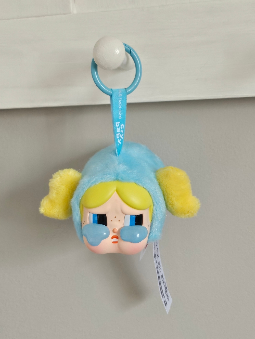 Pop Mart Crybaby Powerpuff Girls Plush Bag Charm Vinyl Face Bubbles Authentic